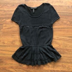 Adorable Cute Black BCBG Max Azria Peplum top